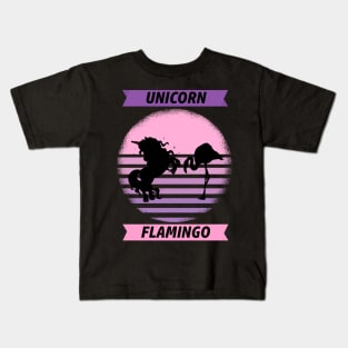 Unicorn Flamingo Pink Kids T-Shirt